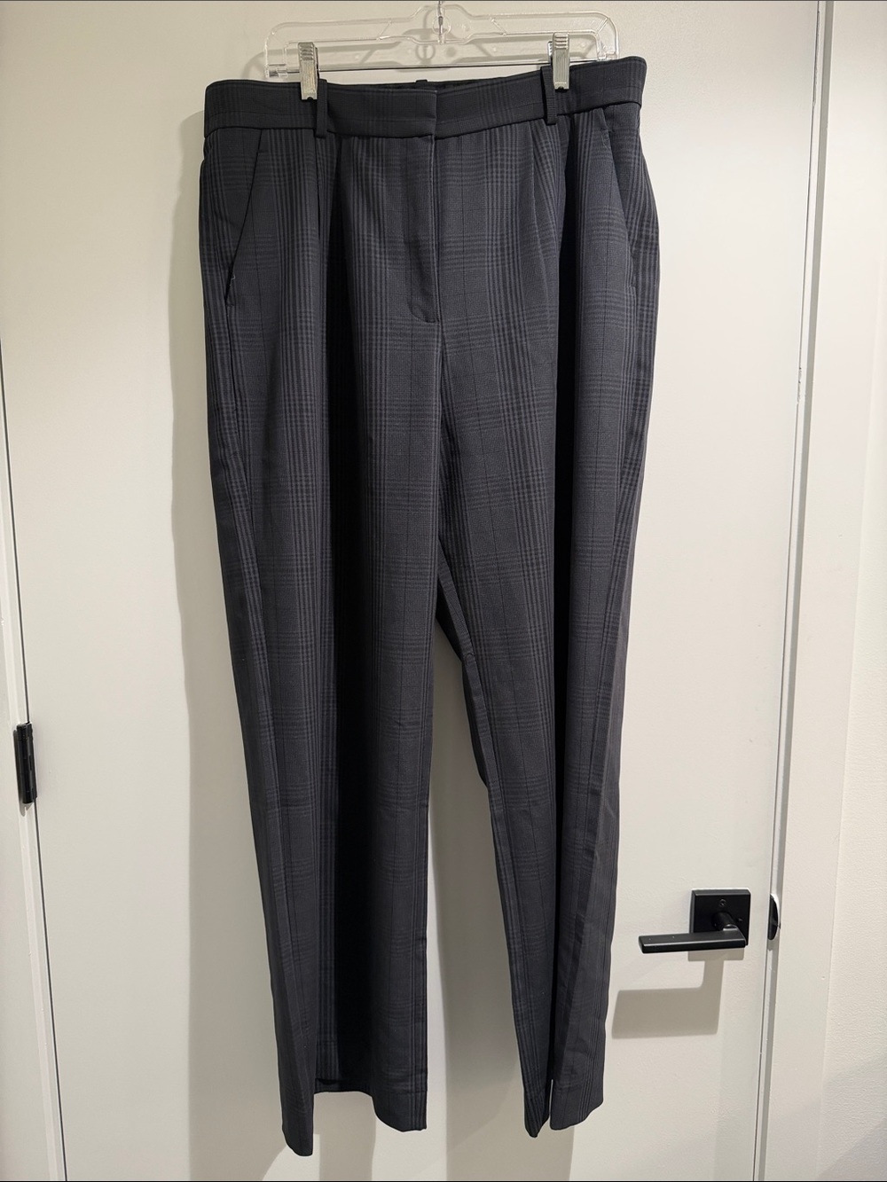 Abercrombie & Fitch Dark Gray Plaid Women's Trousers